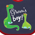 thumbnail image 4 of Inktastic Gram Boy Grandson Dinosaur Boys Baby Bib, 4 of 4