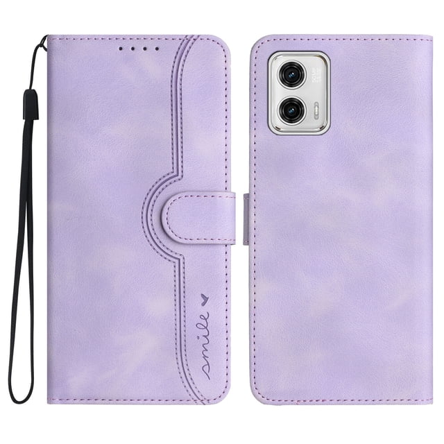 Compatible with Motorola Moto G73 5G Case Premium PU Leather Wallet with Built-in Magnet Cover