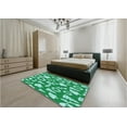 thumbnail image 5 of Ahgly Company Machine Washable Indoor Rectangle Transitional Turquoise Green Area Rugs, 8' x 10', 5 of 7