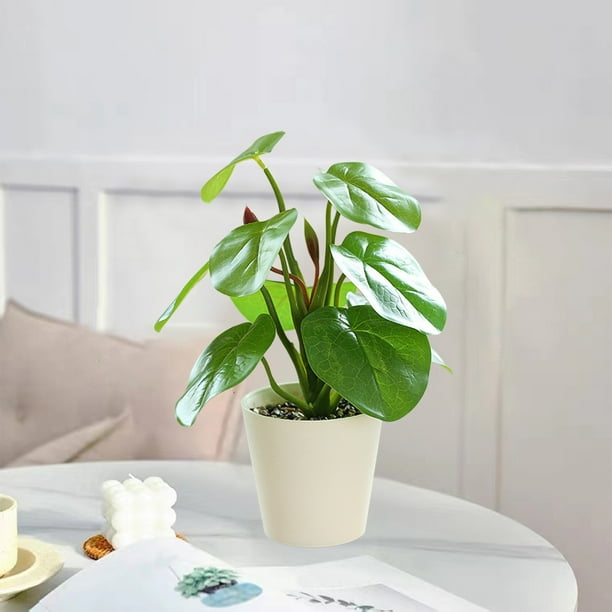 Artificial Potted Plants Realistic Simulation Green Plants Indoor Home Desk Bookshelf Decor Faux Greenery Decorative Houseplants for Living Room Office