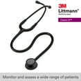 thumbnail image 2 of 3M Littmann Classic III Monitoring Stethoscope, 5803, Stainless Steel Black-Finish Chestpiece, 27" Black Tube, Black Stem and Headset, 2 of 15