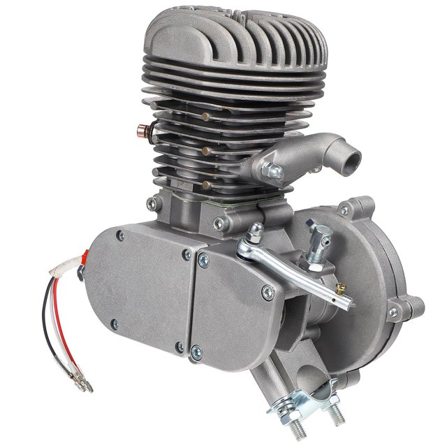 TEHAUX Plated Silver Bike Motor Kit 100Cc Powerful 2 Stroke Engine for Gas Powered Bicycle Ride