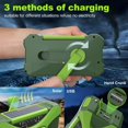 thumbnail image 3 of 10000 MAH Emergency Radio Solar Wave Radio Portable Radio with Phone Charger Green LED Flashlight-WELLNGS, 3 of 5