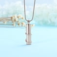 thumbnail image 4 of Men Women Column with rosette in relief Cremation Pendant Small Urns For Ashes Keepsake Urn Necklace Cremation Jewellery Urns, 4 of 7