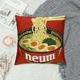 thumbnail image 2 of Instant Ramen Noodle Soup Chicken Flavor Throw Pillow Covers Velvet Cozy Soft Funny Food Throw Pillow Case Home Decor Pillowcase Cushion Case for Couch Sofa Bed, 2 of 5