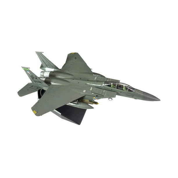 Avión Modelo F-15E Escala 1/100 Figura de Avión Coleccionable Adorno de Aleación y Pp con Acabados Realistas Adecuada para Coleccionistas Oficinas Casas Vitrinas 19.5cmx13cmx5.8cm