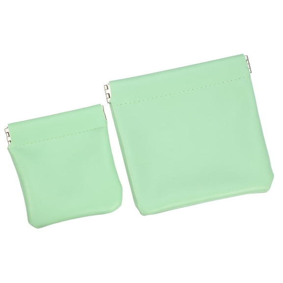 Vocoste 2pcs Portable Cosmetic Bag Travel Makeup Bag  Storage Bag PU Leather Green