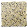 thumbnail image 4 of Bimba Beige Floral & Paradise Whydah Bird Pure Silk Printed Head Bandanas Summer Neck Wrap Scarf 40 x 40 Inches, 4 of 6