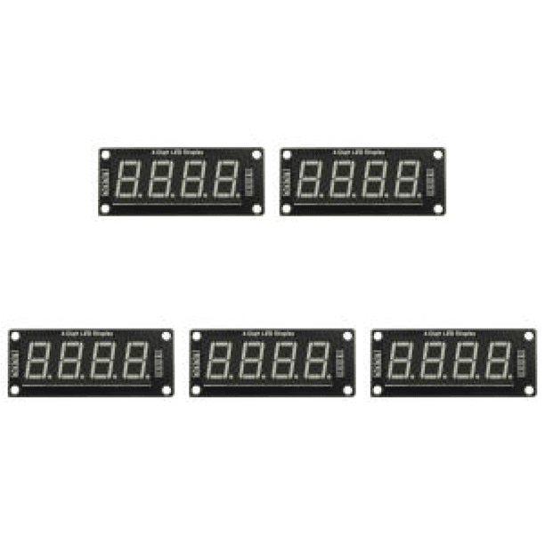 Placa LED 0 56 Pulgadas Controlador TM1637 Multicolores 4 Dígitos para () Blanco