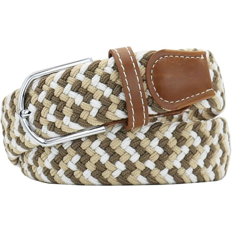 8596 Elastic Braided Belt – Unisex Multicolored Woven Stretch For Womens VONSELY Stretch Belt, Elastic Belts Braided Fabric Belt  main image 4