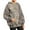 Beige, variant on Women's Camo Hoodie Maple Leaf Print Oversized Sweatshirt Fleece Hooded Sweatshirts with Pocket Casual Fall Pullover Coffee X-Large