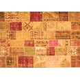 thumbnail image 1 of Ahgly Company Indoor Rectangle Patchwork Orange Transitional Area Rugs, 7' x 9', 1 of 1