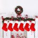 thumbnail image 1 of Ccinee Medias navideñas rojas, paquete de 6, medias grandes de 18 pulgadas con puño de felpa, medias navideñas clásicas, decoraciones para regalos de fiesta de Navidad, decoración de chimenea, 1 of 1