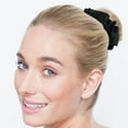 thumbnail image 6 of 2 PCS Hair Scrunchies, Black Color Satin Silk Stretchy Solid Color Hairbands For Thick Hair Curly Hair Thin Hair Sleeping Traceless Frizz Prevention Girls Women Use, 6 of 7