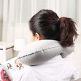 thumbnail image 4 of Travel Pillow Neck Pillow Inflatable Camping Pillow Foldable Headrest Ultralight Soft for Home Travel by Car Airplane Train, 4 of 5