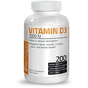Bronson Vitamin D3 1000 IU, 200 Softgels