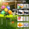 thumbnail image 2 of Luces solares para jardín NESSTU, paquete de 6, LED, con flores, impermeables, 2 of 6