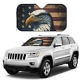 thumbnail image 2 of DouZhe Car Sunshades for Windshield, Patriotic American Flag Bird Pattern Car Sun Shade Block Heat and UV Rays, 55" x 30", 2 of 8