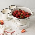thumbnail image 4 of METALAC Dandelions Enamel Colander 2.7 Qt (2.5 L) Enameled Steel Vintage Strainer, 4 of 7