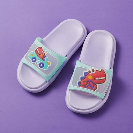 

EGNMCR Boy Girls Cute Cow Slippers Comfy Cushioned Open Toe Sandals Non-Slip Shower Slippers Christmas Halloween - Baby Days savings event