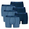 thumbnail image 1 of PUMA Men Boxer Trunks, 6-Pack - Everyday Basic Boxers 6P, Cotton Stretch, Solid Colour Blue Denim M (Medium), 1 of 3