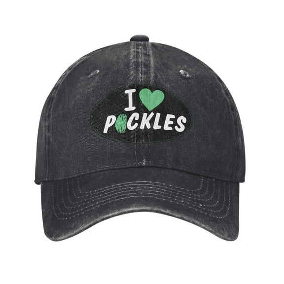 I Love Pickles Adult Adjustable Classic Washed Casquette Cap Hat Baseball Cap For Man For Woman
