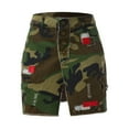 thumbnail image 5 of Youmylove Women Camo Cargo Skirt High Split Button Ripped Hem Camouflage Mini Skirts With Pockets Casual Versatile Beach Trendy, 5 of 7
