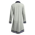 thumbnail image 5 of IWRICH Women's Oversized Sweatshirt Dress Half Zip V Neck Long Sleeve Color Blocking Fall Casual Mini Dresses Grey L, 5 of 6