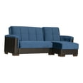 thumbnail image 2 of Ottomanson Origins Pro Modern Convertible L-Shaped Sectional Sofa, Turquoise Color Microfiber, 2 of 6