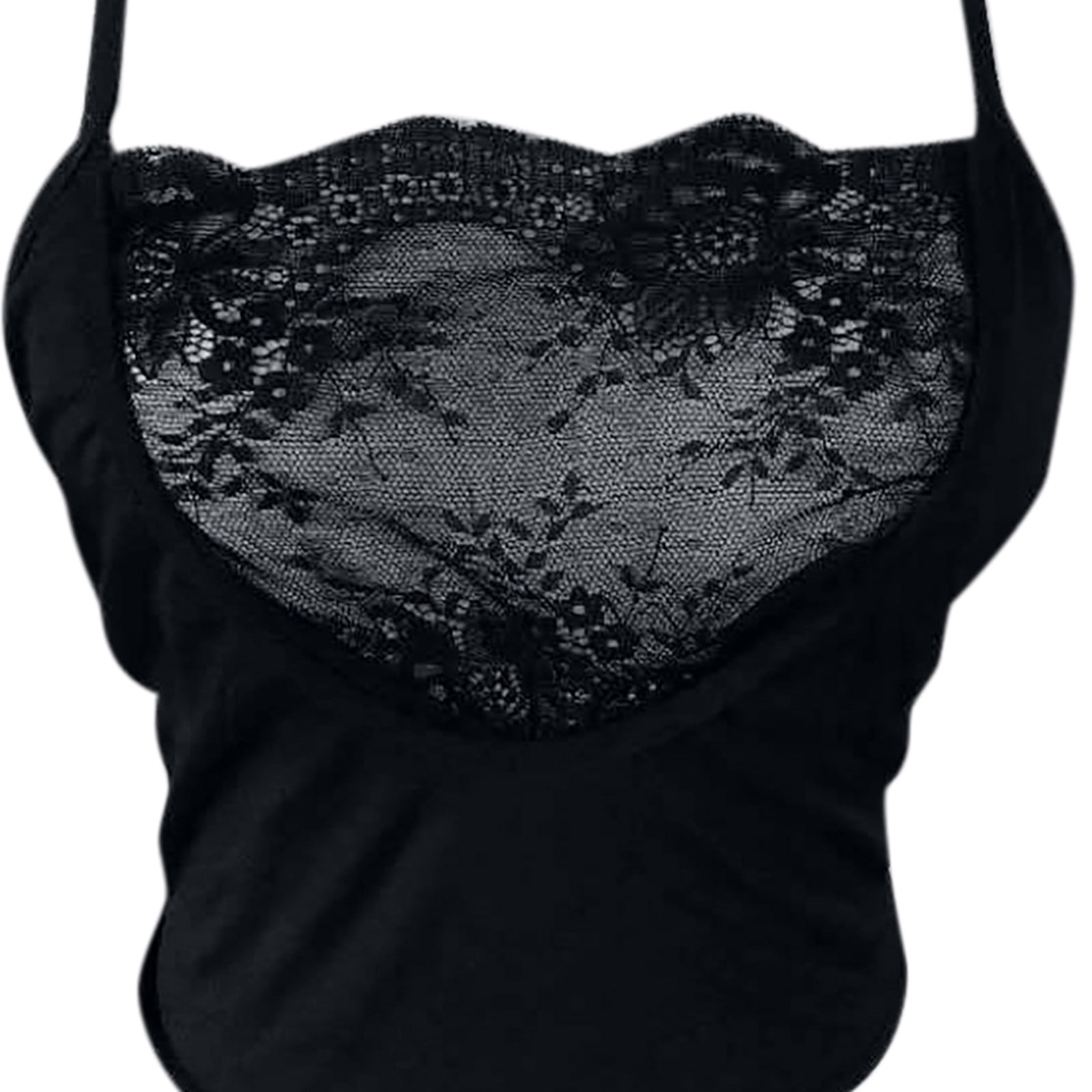 Cross Over Lace Tank Top - Black | Fashion Nova