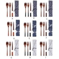 thumbnail image 1 of serony Cutlery Set Portable Washable Reusable Hydration Polishing Japanese Style Cutlery Set School Chopstick Fork Spoon Flatware with Storage Bag Type 7, 1 of 7