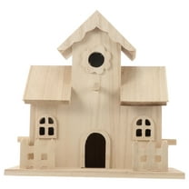 LULULION Hanging Birdhouse Decorative Bird House Beige Synthetic for Pet Owners 1Pack
