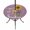 Purple, variant on Round Outdoor Tablecloth with Umbrella Hole and Zipper, Violet Sunshine Sunflower Tablecloth with Elastic Waterproof, Pastoral Bees Farmhouse Floral Patio Table Covers for 55" - 60" Pool Tables