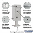 thumbnail image 5 of Salsbury Industries Pedestal Mounted 3 Units 5 Door Front Load 4C Horizontal Cluster Box Unit with 1 Parcel Locker, 5 of 7