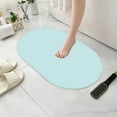thumbnail image 5 of Fmbmuo Bathroom Rugs Oval Non-Slip Backing Flat Pile Minimalist Bath Mat Rubber 16x24in Blue, 5 of 5