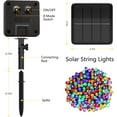 thumbnail image 6 of Syenll Outdoor Solar String Lights, 39ft 100 LED Solar Christmas Fairy Lights for Patio Garden Party Decoration, Multicolor, 6 of 9