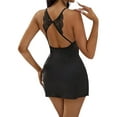thumbnail image 4 of FASHIONWT Women Casual Loungewear Silky Smooth Lace Backless Babydoll Nightdress, 4 of 4