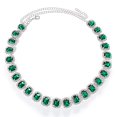 thumbnail image 1 of StoneFans Emerald Green Rhinestone Choker Necklace For Women Sparking Square Rhinestone Choker Collar Statement Silver Neck Jewelry (Green), 1 of 2