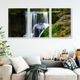 thumbnail image 3 of IDEA4WALL 3 Piece Framed Canvas Wall Art for Living Room, Bedroom Waterfall in Deep Forest of Croatia Canvas Prints for Modern Home Decoration Ready to Hang, 3 of 4