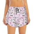 thumbnail image 4 of Lsque No Drama Llama Printed Women's Running Shorts with Liner Pockets,Elastic Quick Dry Workout Athletic Gym Yoga Shorts,Womens High Waist Shorts-Small, 4 of 9