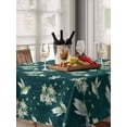 thumbnail image 6 of Green Summer Botanical Table Cloth, Waterproof Tablecloth for Rectangle Tables, Spring Floral Birds Farmhouse Reusable Washable Fabric Table Cover for Restaurant Kitchen Dining Tables 52"x70", 6 of 9