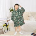 thumbnail image 6 of FORMRS Wearable Blanket Hoodie with Sleeves for Kids Cozy Flannel Sweatshirt, Christmas Candy Cane, 6 of 7