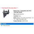 thumbnail image 2 of Battery Tray - Compatible with 1987 - 1989 GMC R2500 1988, 2 of 3