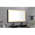 Mirror, H Framed LED Single Bathroom Vanity Mirror in Polished Crystal ...