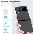 thumbnail image 4 of Compatible with Samsung Galaxy Z Flip 4 Cell Phone Ultra Slim Thin Pc Shockproof Protective Mobile Phone Case [Hinge Protection] Folding Anti-Drop Slip Impact Resistance Hard Back Cover-Black, 4 of 16