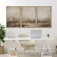 thumbnail image 4 of IDEA4WALL Framed Canvas Print Wall Art Set of 3 Vintage Abstract Landscape Misty Horizons Modern Art Wall Decor Pastel Brown Prints Retro Minimalist Artwork For Home Decor - Natural 16"x24"x3, 4 of 5