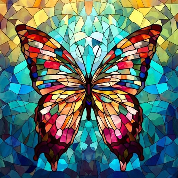 5D DIY Taladro Diamante Pintura Mariposa Kit Del Arte 30x30cm