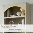 thumbnail image 5 of SinCiDo Tall Arched Bookcase, 5-Tier Large Bookshelf with Open Display Shelves for Living Room, Cream, 5 of 7
