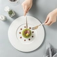 thumbnail image 3 of 12 Inch Black Ceramic Western Dinner Plate Round Flat Plate Ceramic Tableware Exquisite Cooking Plate Kitchen Utensils, 3 of 6