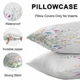 thumbnail image 5 of Pink Blue Floral Throw Pillow Covers 16x16 Inch Set of 2, Farmhouse Garden Flowers Botanical Waterproof Outdoor Pillow Covers, Decorative Cushion Pillowcases for Couch, Sofa, Bed, Garden, Patio, 5 of 9